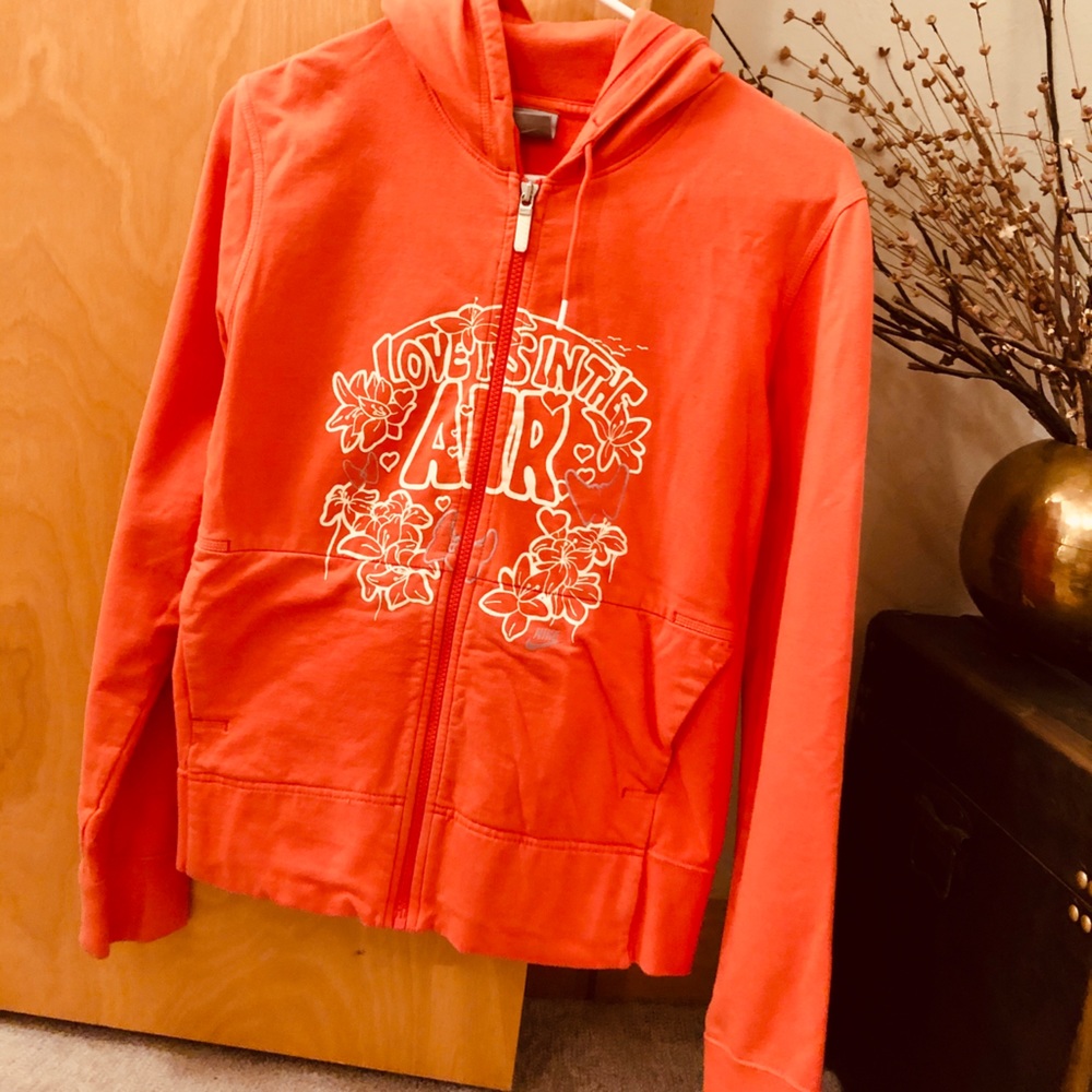 Women’s Neon Nike Air Zip Up Hoodie Sweatshirt